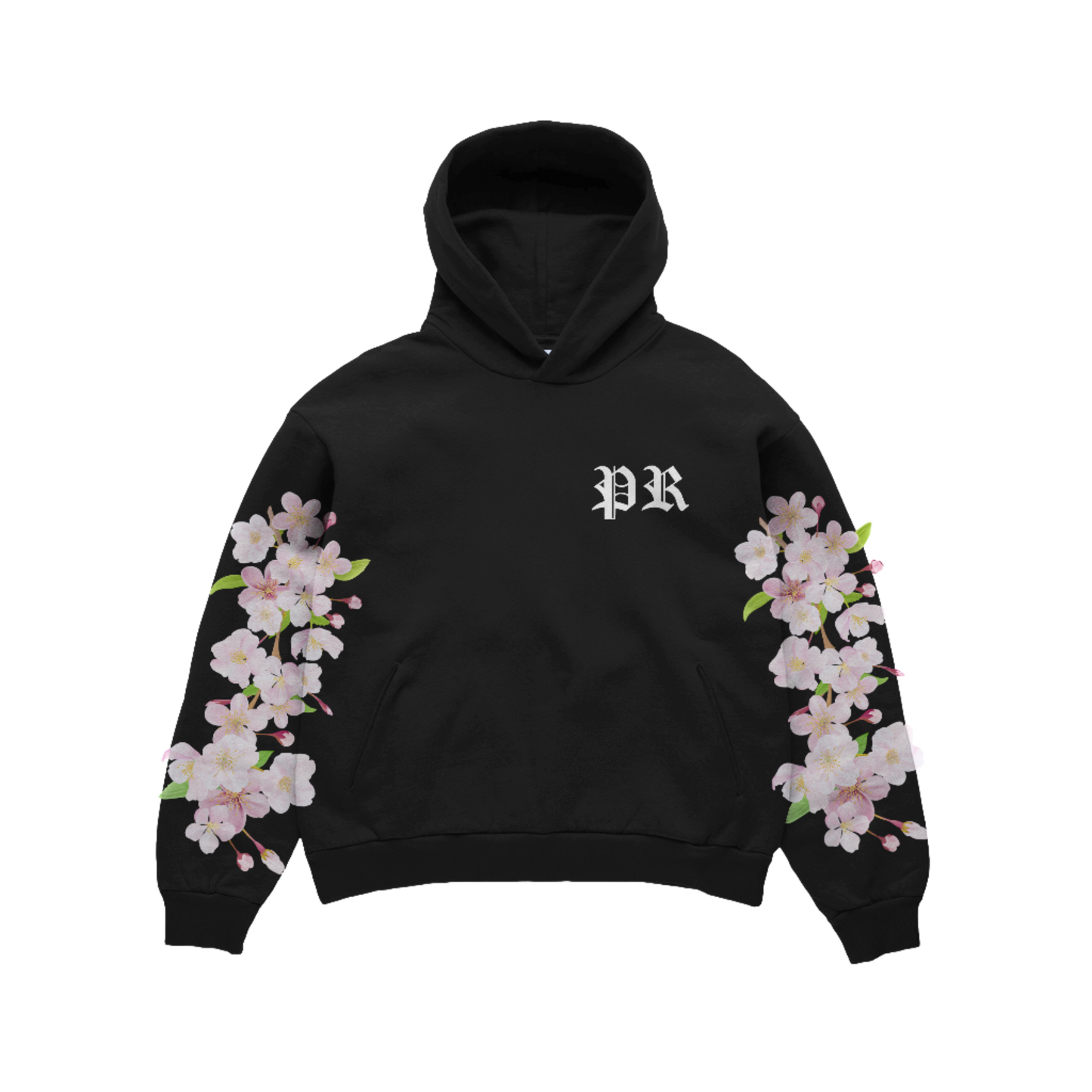 FLORAL HOODIE (BLACK)