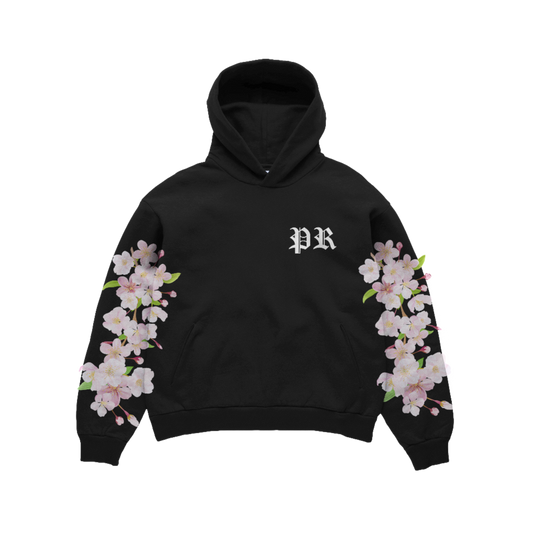 FLORAL HOODIE (BLACK)